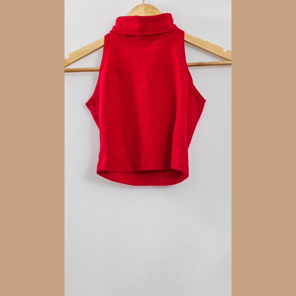 American Apparel Sleeveless Crop Turtleneck